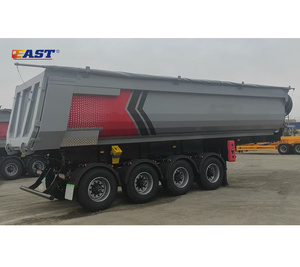 EAST Hydraulic 60 80 tonnes 3 4 essieux remorque à benne basculante arrière 35 40 mètres cubes semi-remorque à benne basculante arrière remorques à vendre - Product Image 3