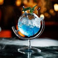 Verre à cocktail globe multifonctionnel en cristal sans plomb soufflé à la main, durable, 330 ml, créatif, personnalisé, pour les fêtes