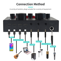 OEM Externe Carte Son PC-V8 Professionnel Studio Enregistrement Diffusion En Direct Carte Son Compatible avec Android