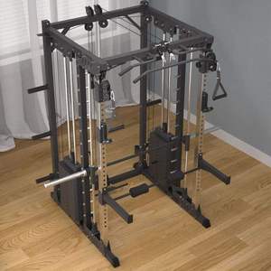 جهاز سميث متعدد الوظائف للتمارين الرياضية المنزلية والتجارية، هيكل فولاذي مع أوزان تصل إلى 160 كجم - Product Image 2