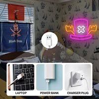 Corps de lampe en acrylique PVC flexible à néon LED à intensité variable dessin animé pour enfants adolescents décoration murale de chambre cadeau d'anniversaire IP65