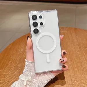 เคสโทรศัพท์ค่าแม่เหล็กสำหรับ <span class=keywords><strong>Samsung</strong></span> Galaxy S26 S23 S24 S25 S22พิเศษ <span class=keywords><strong>S21</strong></span> <span class=keywords><strong>FE</strong></span> A55 A35ใสอะคริลิคบันกระแทกแบบบาง - Product Image 6