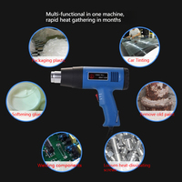 Pistolet à air chaud industriel 2000W à chauffage rapide, température réglable, deux vitesses de flux d'air, pour automobile et vitres