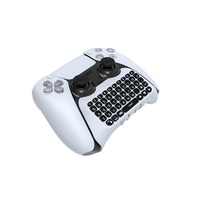 Clavier sans fil Chatpad externe Mini clavier d'entrée avec prise de sortie audio 3.5mm pour manette de jeu PS5 Joystick