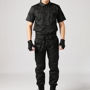 DF728  728 Uniformes de seguridad para hombres, trajes negros, camisas de manga corta y pantalones - Product Image 4