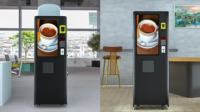 Distributeur automatique de café commercial avec paiement par carte et monnaie, machine à café entièrement automatique pour une infusion fraîche, idéal pour les bureaux et les lieux publics