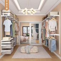 Organisateur de rangement extensible en acier pour dressing, armoire moderne autoportante ou murale, écologique, durable, grande capacité