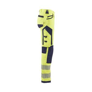BLAKLADER - 119716423389C144 Pantalón Hi-Vis 4-Way stretch sin bolsillos para uñas Amarillo/Azul marino ROPA DE TRABAJO DE HI-VIS - Product Image 4