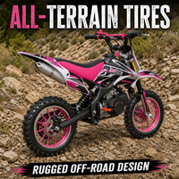 Mini moto tout-terrain rose 49cc de fabrication chinoise, 2 temps, pour loisirs et divertissement en extérieur, entrepôt américain