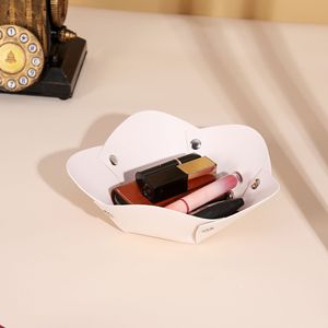 Organizador de Escritorio Plegable Ecológico, Color Blanco Hueso, Bandeja de Almacenamiento de Cosméticos para Maquillaje, Joyería y Artículos Pequeños, 58g, Hecho en Guangzhou - Product Image 1