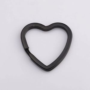 Porte-clés en acier inoxydable en forme de cœur pour couples, pendentif DIY, bijou à suspendre, porte-clés de voiture - Product Image 6