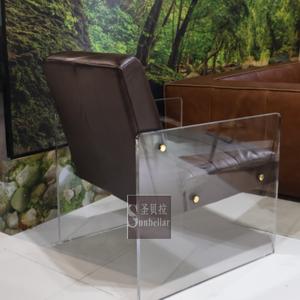 Offre Spéciale foshan usine vintage en <span class=keywords><strong>cuir</strong></span> véritable canapé chaise hôtel <span class=keywords><strong>club</strong></span> salon chaise longue meubles de maison <span class=keywords><strong>fauteuil</strong></span> acrylique - Product Image 3