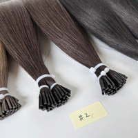Cheveux humains de luxe de haute qualité Remy 1g Stick I Tip Extensions de cheveux Brun le plus foncé #2 Micro anneau Super Double dessiné 22 pouces