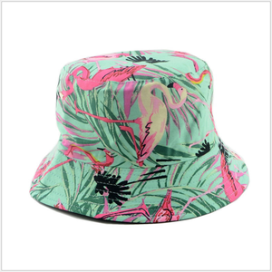 De algodón impreso <span class=keywords><strong>maceta</strong></span> sombrero de doble <span class=keywords><strong>cara</strong></span> sombrero de pescador flamingo sombrero para los hombres y las mujeres - Product Image 6