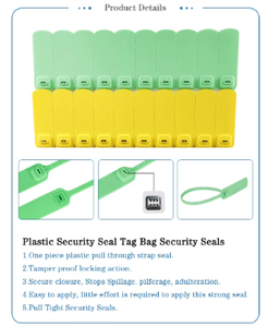 Sellos de Seguridad de Plástico Desechables a Prueba de Manipulación, Personalizados, para Equipaje, Bancos y Extintores de Incendios - Product Image 3