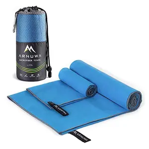 Microfiber sports towel set with carry bag