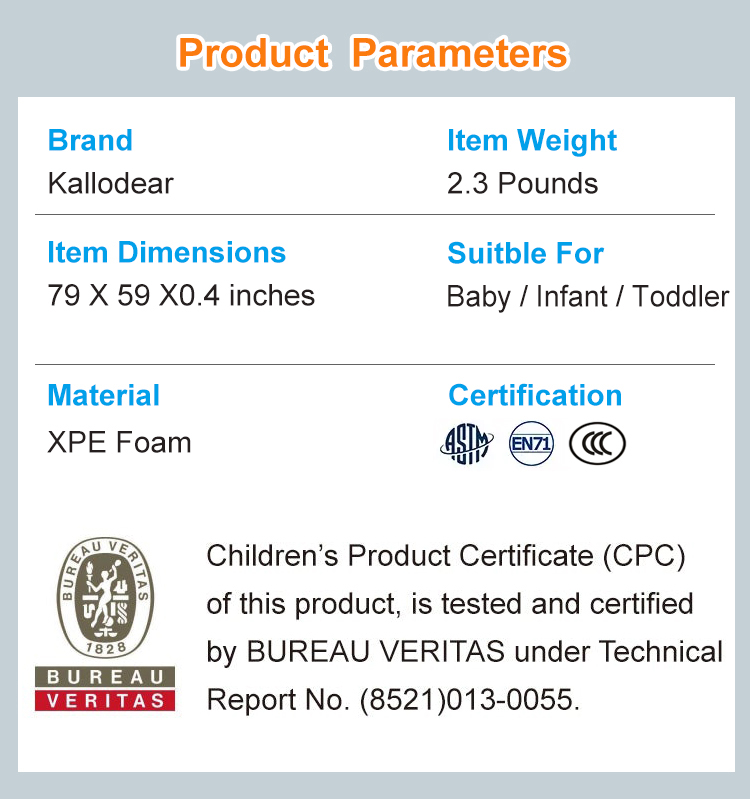 Baby Play Mat Foldable XPE Baby Carpet Children Crawling Mat Large Size Foam Non-toxic Non-slip Cartoon Playmat No MOQ Limit