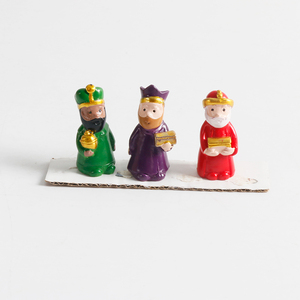 Figurines miniatures des Trois Rois Mages, breloques pour gâteau de l'Épiphanie, décorations de Noël en gros - Product Image 2