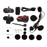 Casque Talkie-Walkie Crown CMMK-06 avec Portée de 2 KM Intercom 6 Personnes Accessoires de Moto ABS Casques Inclus