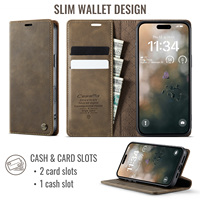 Étui portefeuille magnétique en similicuir avec support et porte-cartes pour iPhone 18 Pro Max, 17 Air, 16 Plus, 15 Pro, 14, 13, 12