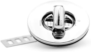CRAFTMEMORE Pcs Oval Twist Turn Locks <b>Purse</b> Closure Leathercraft Accessory Turn Lock Clasp Large X Mm Silver - Product Image 5