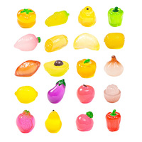 Sayuran dan Buah Miniatur 3D Resin Dekoratif, Kerajinan DIY, Ornamen Lanskap Mini, Akuarium, Taman Peri, Terarium