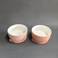 Ensemble de vaisselle antidérapante en céramique pour enfants, directement de l'usine : assiette, bol en silicone, assiette compartimentée, tasse et cuillère pour l'alimentation de bébé