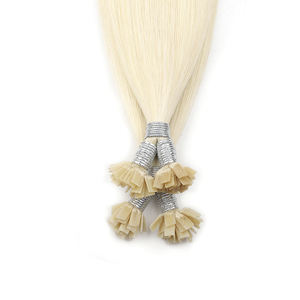 Extensions de cheveux à pointe plate de qualité professionnelle pour salon, cheveux humains Remy, super double drawn, pointes épaisses, blond foncé, fusionnement sans couture - Product Image 1