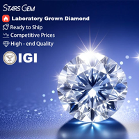 Diamante de Laboratorio con Certificación IGI, Corte Redondo, 1CT 1.5CT 2CT 3CT, Color E, Claridad VS1, Diamante Suelto, Diamante Cultivado en Laboratorio HPHT CVD