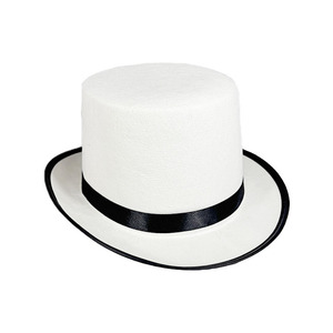Sombrero de mago cilíndrico alto con banda de satén y fieltro multicolor para espectáculo de circo - Product Image 3