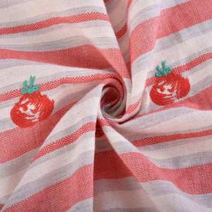 HA-18425 Base 100% <strong>Linen</strong> Embroidery 100% Polyester <strong>Yarn</strong> <strong>Dyed</strong> with Embroidery <strong>Cotton</strong> <strong>Fabric</strong> for Embroidery Garment