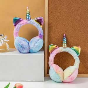 Nuevas Orejeras Infantiles de Dibujos Animados, Orejeras de Invierno de Piel Sintética, Ajustables, con Diseño de Unicornio, Diadema para Fiestas, Calentadores de Orejas para Niños - Product Image 2