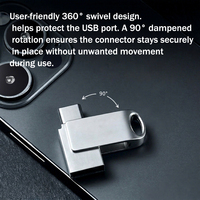 Paquete de 2 memorias USB SUNKANGKIE SK-OTG02 2 en 1, USB-C y USB-A, OTG y Plug and Play, memoria USB portátil mini