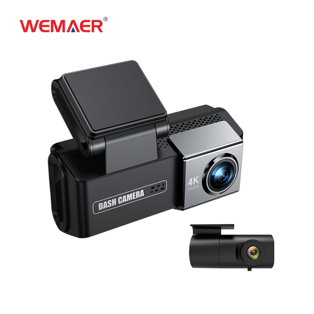 Dash Cam 2 Channel 2160P DVR 3.69 Inches IPS LCD Dual Lens Dash Cam 4K+2K Black Box F1.8 with Parking Monitoring for Agent