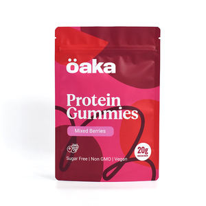 Sachets personnalisés 10G 20G en matériau de qualité alimentaire, finition mate, avec <span class=keywords><strong>fermeture</strong></span> éclair, pour emballage alimentaire de protéines et de bonbons gélifiés - Product Image 2