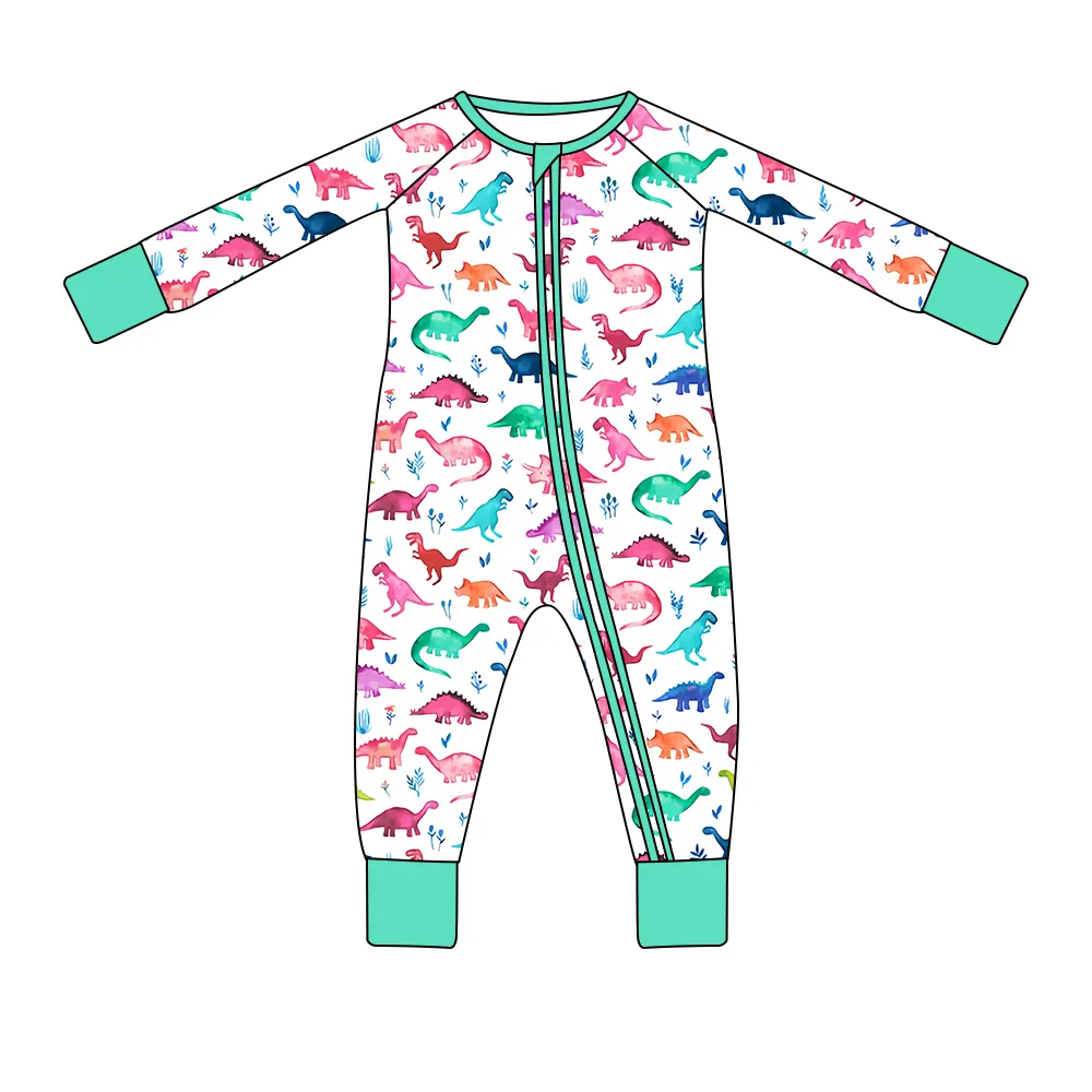 Discount Maximum Custom Organic Bamboo Clothing Zip Baby Rompers Wholesale Baby Boy's and Girls' Summer Baby Rompers