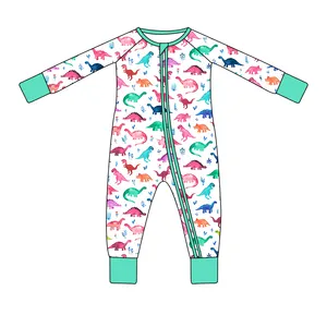 Discount Maximum Custom Organic Bamboo Clothing Zip Baby Rompers Wholesale Baby Boy's And Girls' Summer Baby Rompers