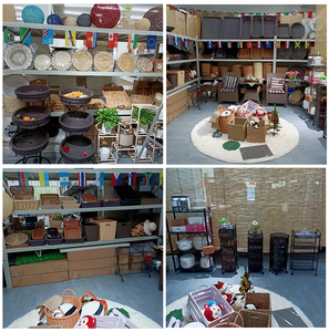 Xlw nhà khách sạn siêu thị sang trọng bánh mì hiển thị đứng lớn vòng số lượng lớn tự nhiên chất lượng cao dệt nhựa Baguette giỏ - Product Image 4