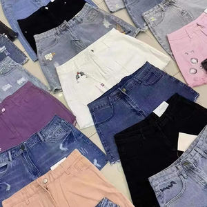 <span class=keywords><strong>Shorts</strong></span> in Denim Estivi Elasticizzati e Larghi da Donna, Gonne Corte in Denim con Strappi e Oversize, Gonne Sexy in Denim per Ragazze - Product Image 4