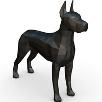 Sculpture en résine de fibre de verre personnalisée, impression 3D, Figurines d'animaux, Statue de chien grand danois, vente en gros