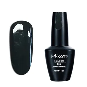 De gros gel noir-Gdcoco — Gel de vernis à ongles noir, 216 couleurs, trempage, UV, pas cher, étiquette privée, 15ML