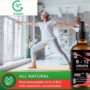 B-12 liquido vegano scende a 5000 Mcg di forza Extra Itamin B12 metilcobalamina liquida aumenta l'energia e l'umore integratore a base di erbe - Product Image 5