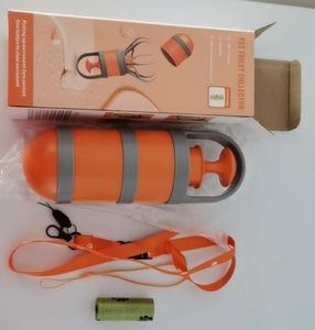 Pelle à crottes pour chien 6 pattes sans contact Ramasseur sanitaire flexible avec sac à crottes biodégradable intégré en plastique lavable pour animaux de compagnie