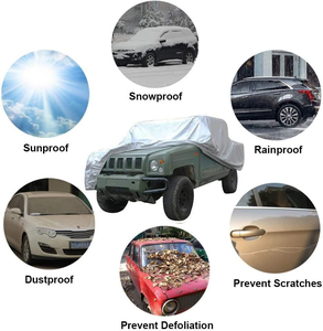 Housse de <span class=keywords><strong>voiture</strong></span> extérieure personnalisée, imperméable, protection contre toutes les intempéries, résistante aux rayures, anti-UV, ajustement universel, housse complète pour véhicule - Product Image 3