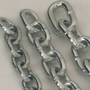 Galvanizado Black Alloy Steel Mining Round-<span class=keywords><strong>Link</strong></span> Chains para Overhead Lifting Transportation Estrutura soldada Função de transmissão - Product Image 2