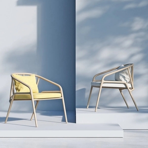 <span class=keywords><strong>Fauteuil</strong></span> à dossier en bois massif avec coussin éponge, mobilier de salon, hôtel, villa, chambre à coucher, - Product Image 3
