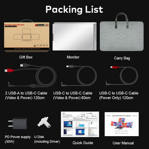 Meilleur modèle d'écran portable 15,6 pouces, format d'image 16:9, fréquence de rafraîchissement 60 Hz, haute résolution - Product Image 6