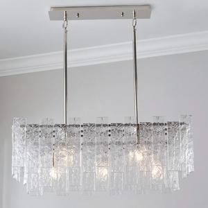 New tường scone Bảng Đèn sàn Pháp sang trọng thanh lịch rõ ràng phòng thủy tinh ánh sáng mặt dây chuyền Brass hình chữ nhật Vòng đèn chùm thủy tinh - Product Image 5