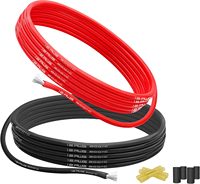 Kabel Listrik Berinsulasi 10m Tembaga Berlapis Timah Tahan Panas untuk Sistem Tenaga Surya Peralatan Rumah Tangga
