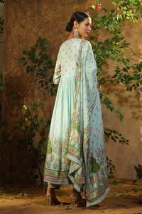 Diseñador más vendido Alia Cut 3 piezas Anarkali Kurti pent Dupatta para bodas y festivales de La India - Product Image 4